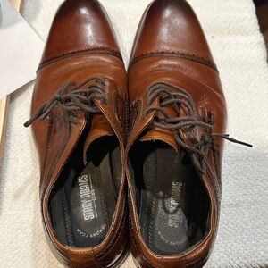 Stacy Adams Brown Leather Cap-Toe Oxfords